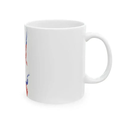 Chile flag map Claims to Antarctica included (Chile) White Coffee Mug - Go Mug Yourself
