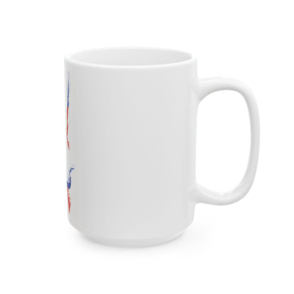 Chile flag map Claims to Antarctica included (Chile) White Coffee Mug-Go Mug Yourself