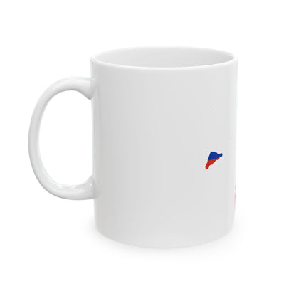 Chile Flag map with Islands and Antarctic territory (Chile) White Coffee Mug-Go Mug Yourself