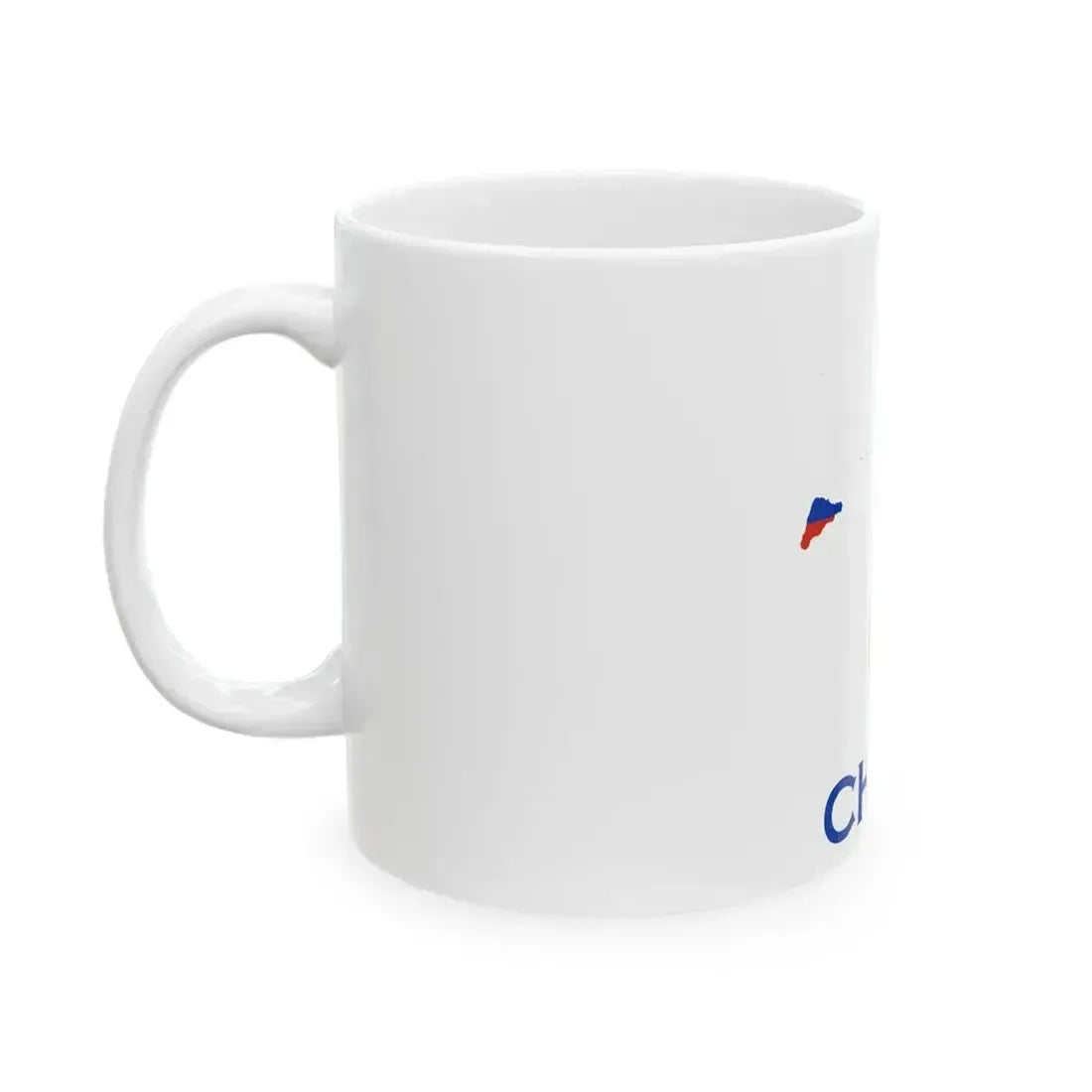 Chile Flag map with Islands Antarctic territory and name (Chile) White Coffee Mug - Go Mug Yourself