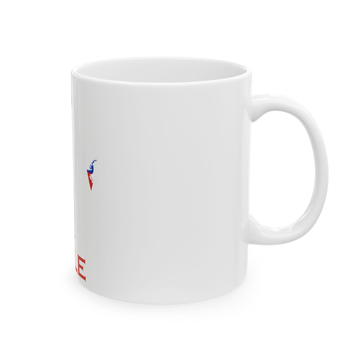 Chile Flag map with Islands Antarctic territory and name (Chile) White Coffee Mug-Go Mug Yourself