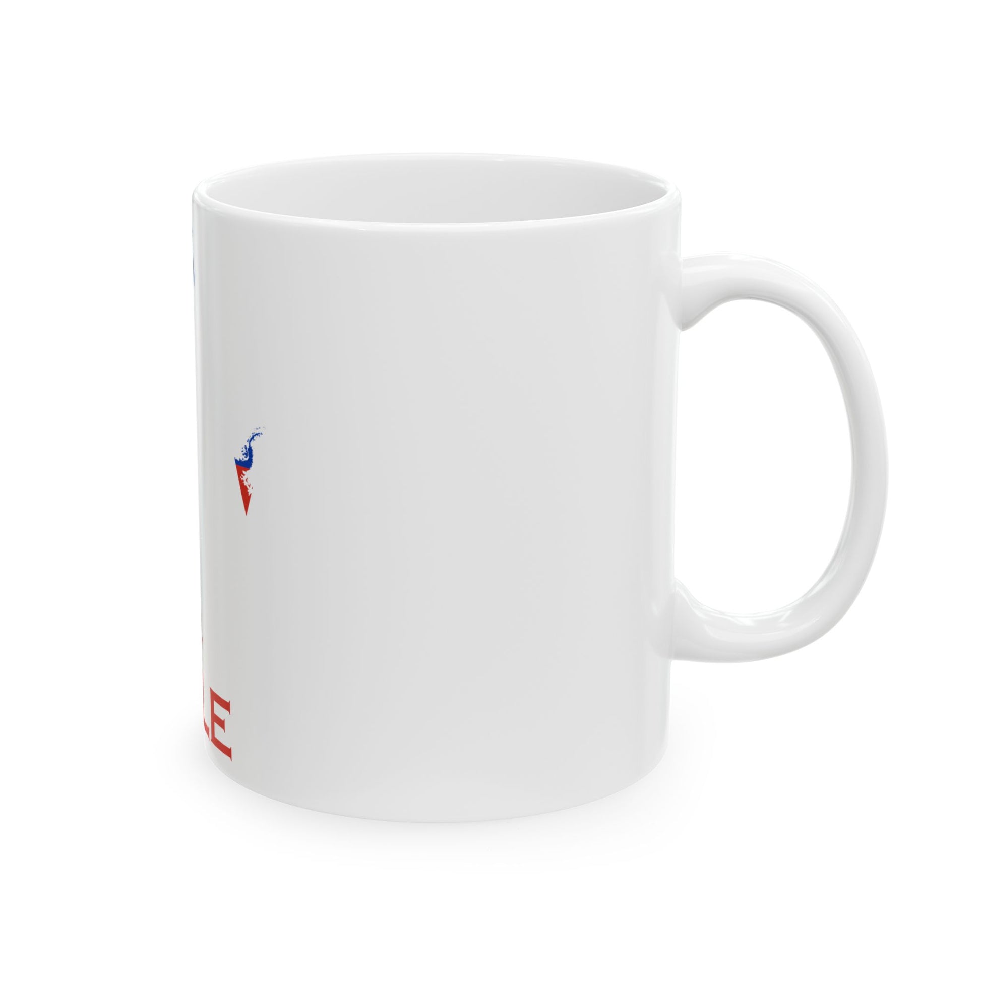 Chile Flag map with Islands Antarctic territory and name (Chile) White Coffee Mug-Go Mug Yourself