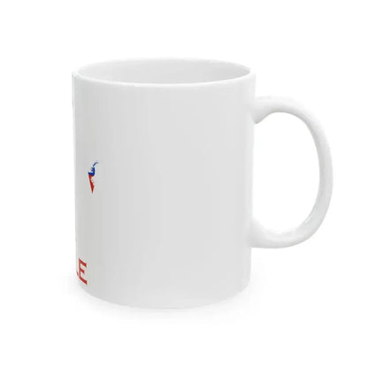 Chile Flag map with Islands Antarctic territory and name (Chile) White Coffee Mug - Go Mug Yourself