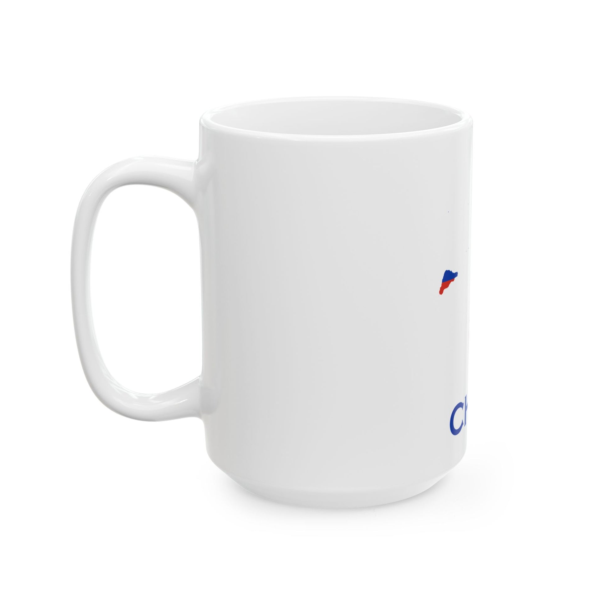 Chile Flag map with Islands Antarctic territory and name (Chile) White Coffee Mug-Go Mug Yourself