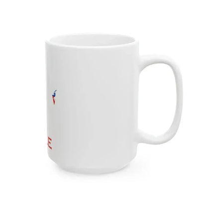 Chile Flag map with Islands Antarctic territory and name (Chile) White Coffee Mug - Go Mug Yourself