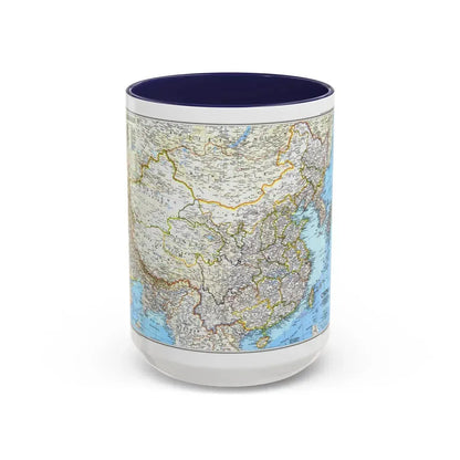 China 1 (1991) (Map) Accent Coffee Mug 15oz Navy - Go Mug Yourself