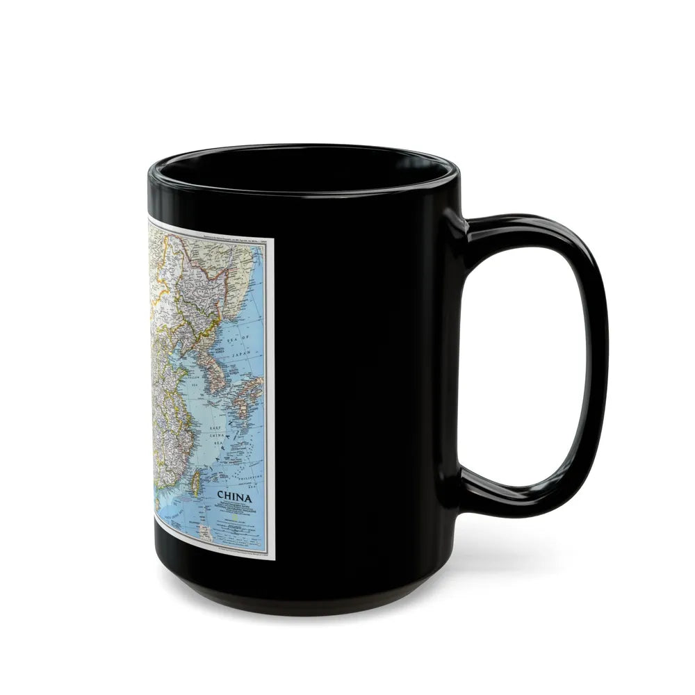 China 1 (1991) (Map) Black Coffee Mug-Go Mug Yourself