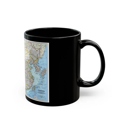 China 1 (1991) (Map) Black Coffee Mug-Go Mug Yourself