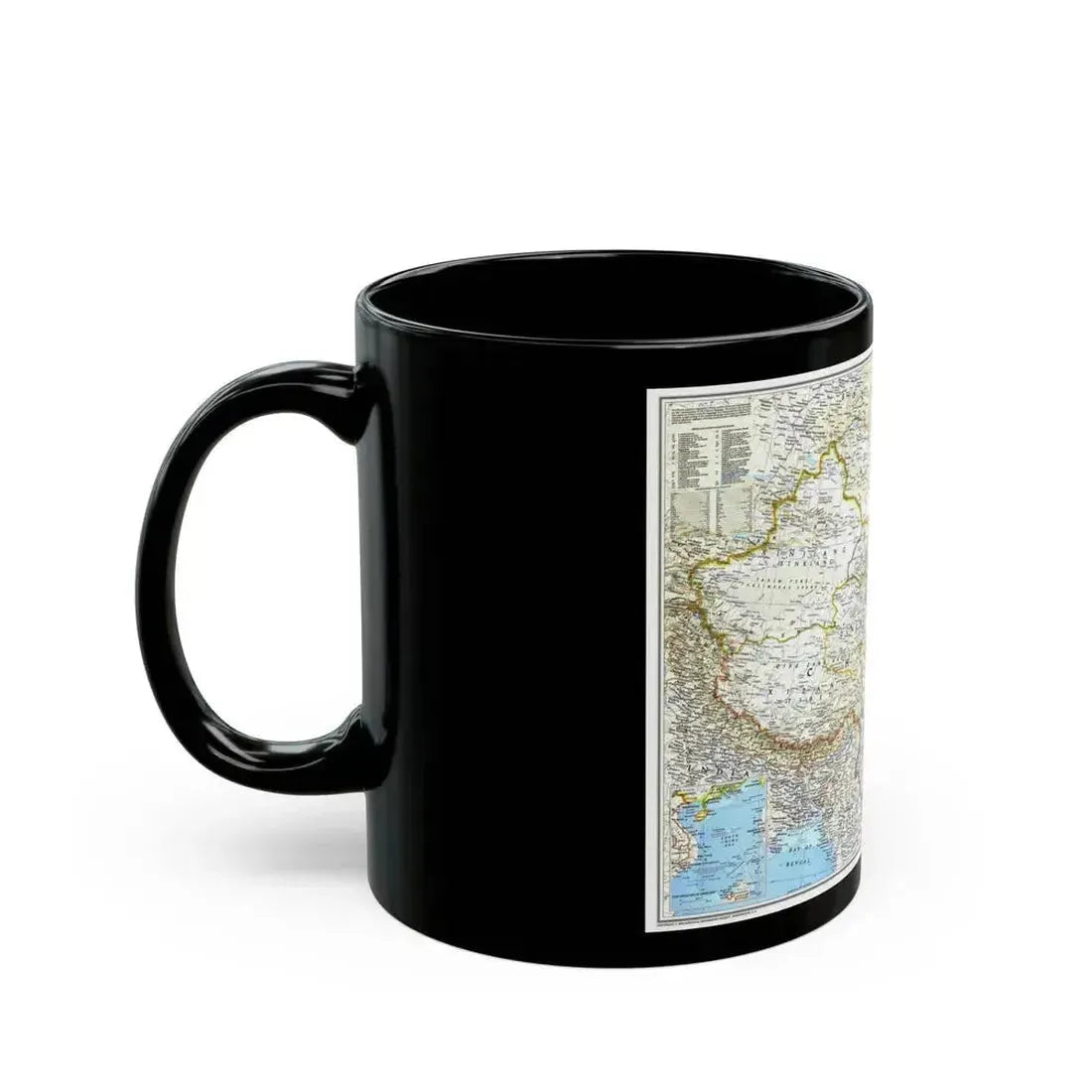 China 1 (1991) (Map) Black Coffee Mug - Go Mug Yourself