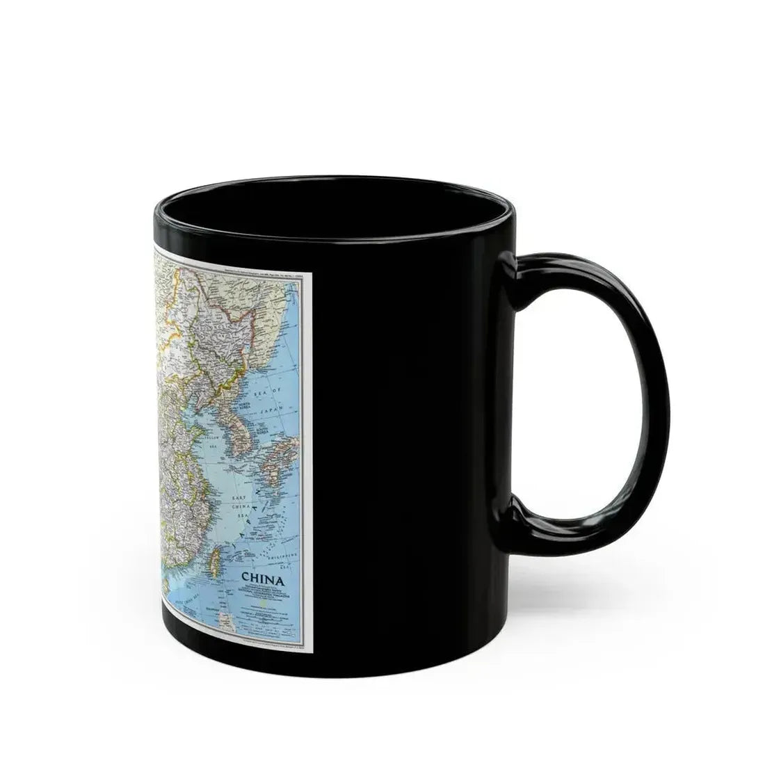 China 1 (1991) (Map) Black Coffee Mug - Go Mug Yourself