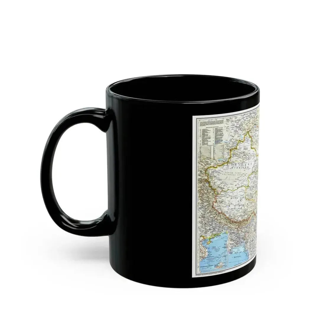 China 1 (1991) (Map) Black Coffee Mug - Go Mug Yourself