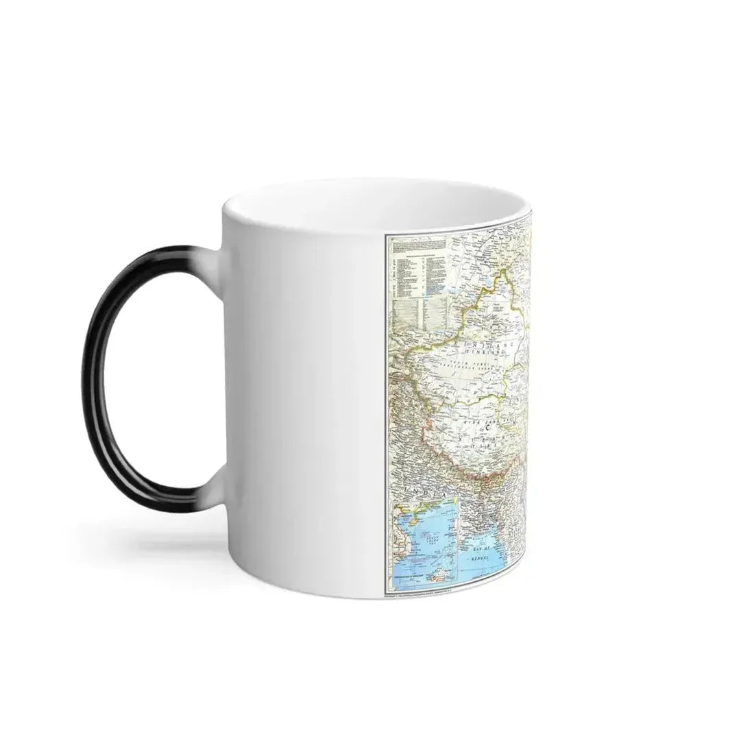 China 1 (1991) (Map) Color Changing Mug 11oz - Go Mug Yourself