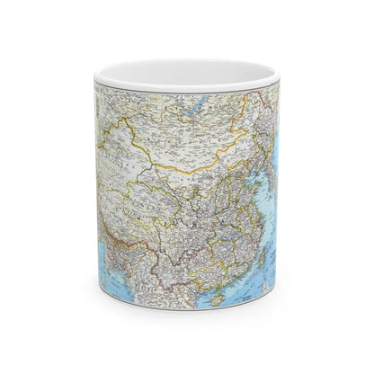 China 1 (1991) (Map) White Coffee Mug-11oz-Go Mug Yourself