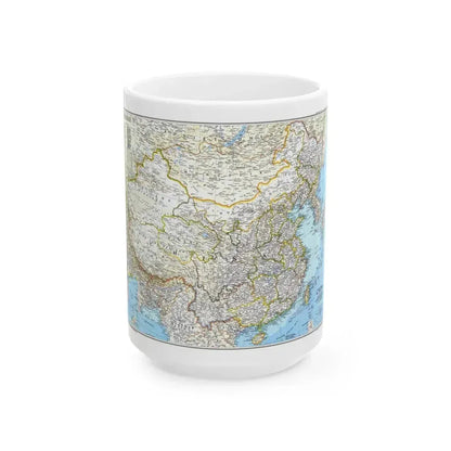 China 1 (1991) (Map) White Coffee Mug 15oz - Go Mug Yourself
