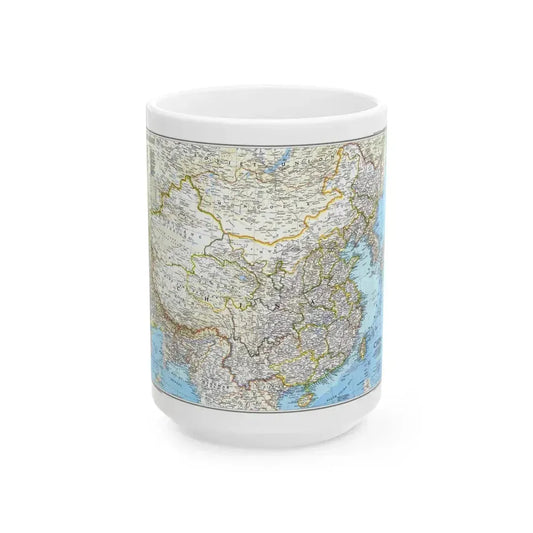 China 1 (1991) (Map) White Coffee Mug 15oz - Go Mug Yourself