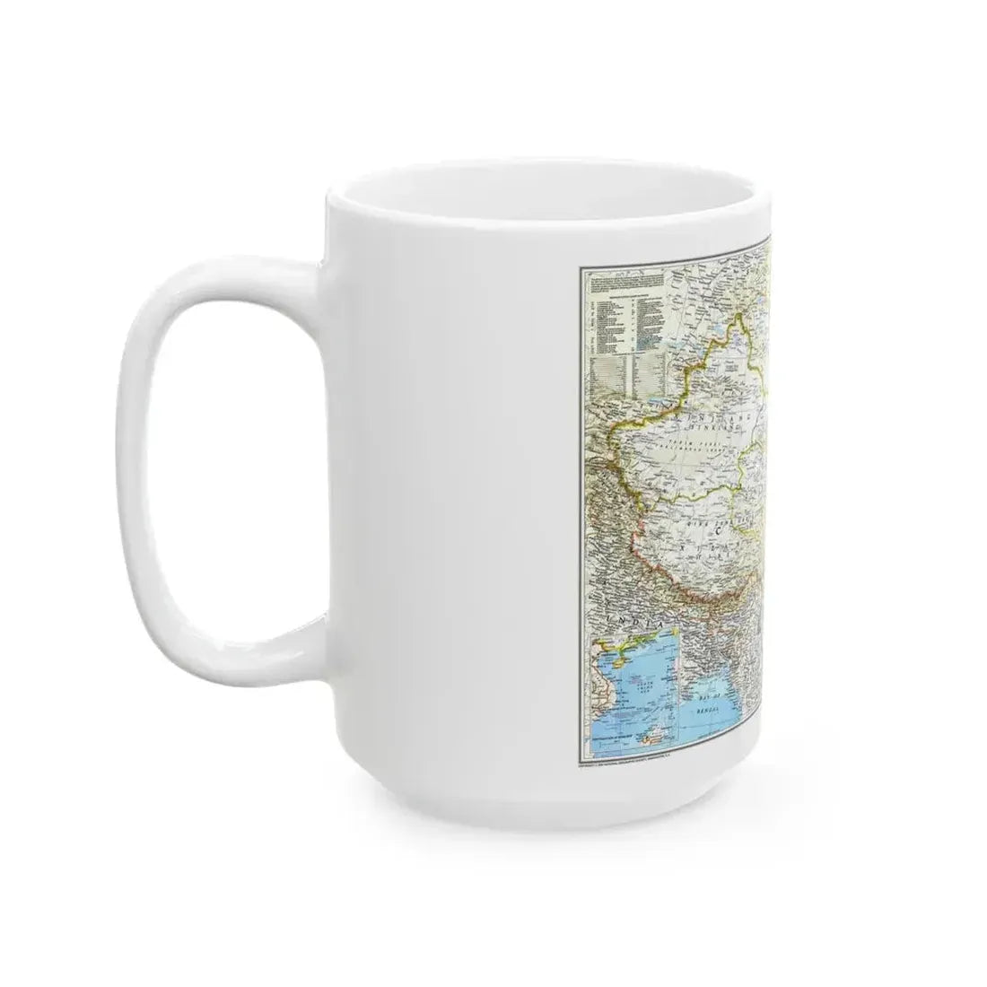 China 1 (1991) (Map) White Coffee Mug - Go Mug Yourself