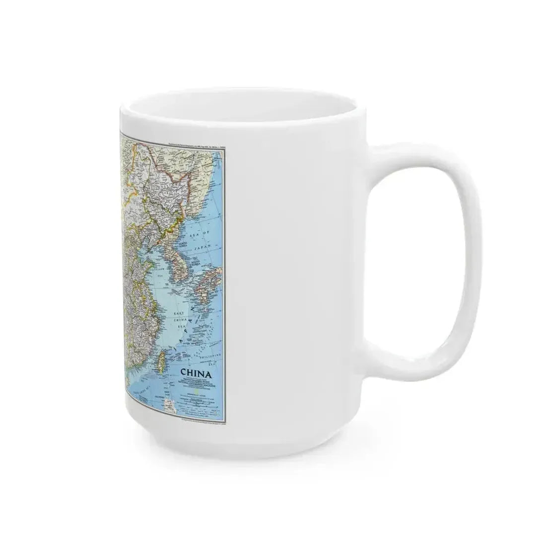 China 1 (1991) (Map) White Coffee Mug - Go Mug Yourself