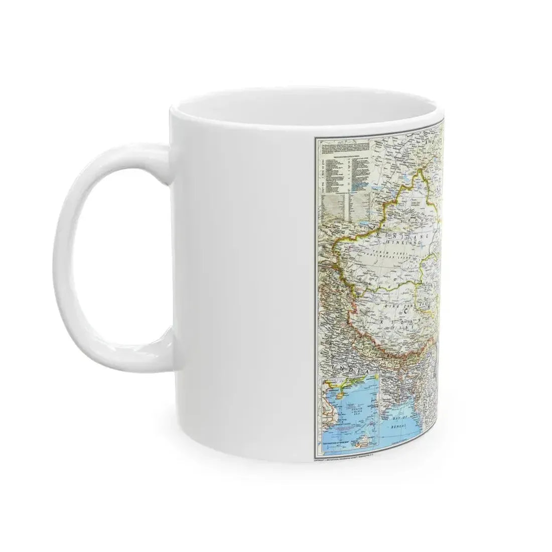 China 1 (1991) (Map) White Coffee Mug - Go Mug Yourself