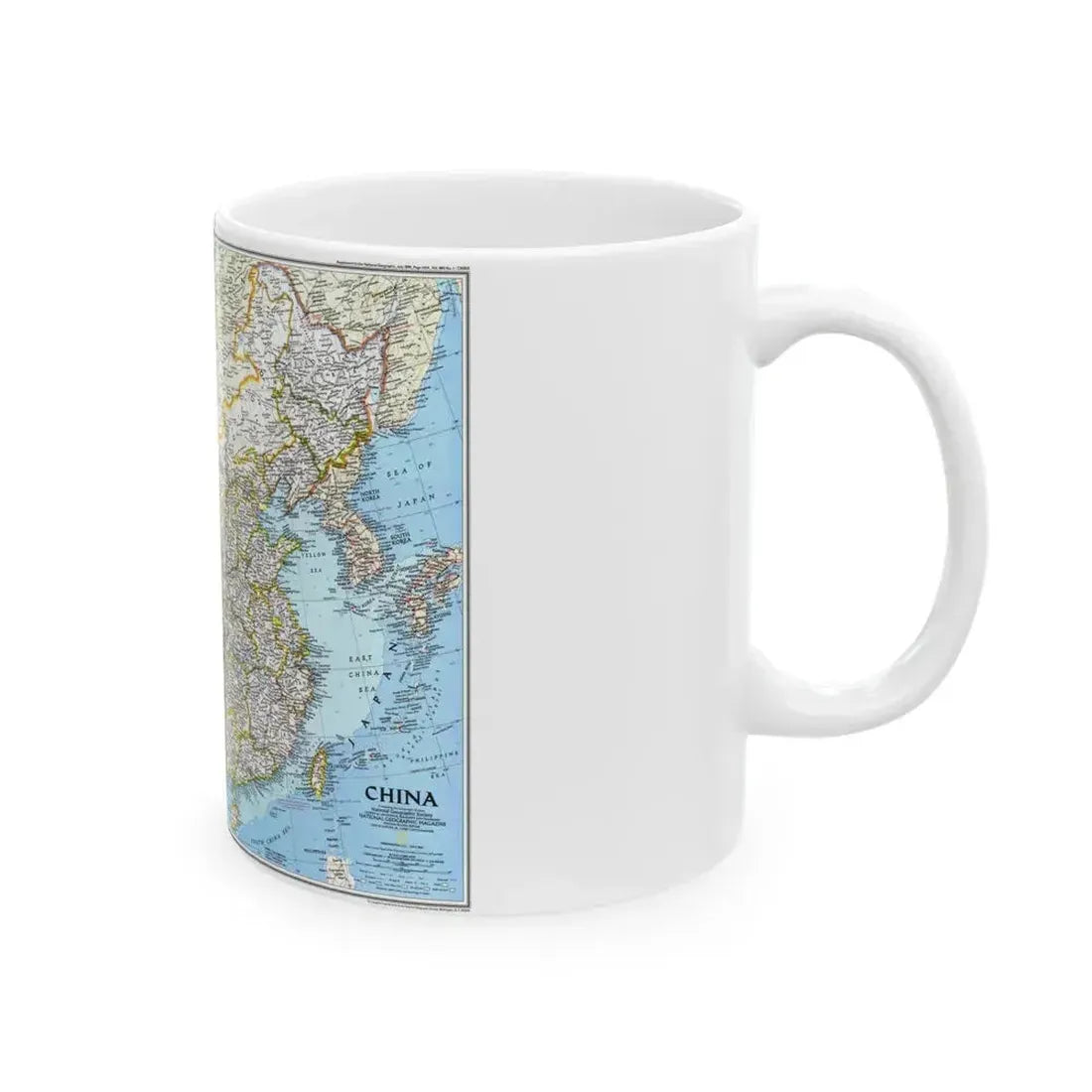 China 1 (1991) (Map) White Coffee Mug - Go Mug Yourself
