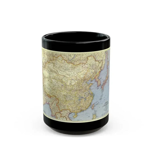 China (1945) (Map) Black Coffee Mug 15oz - Go Mug Yourself