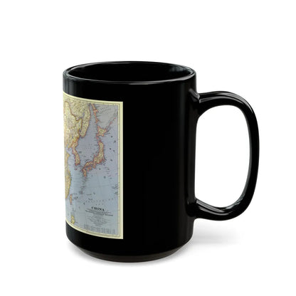 China (1945) (Map) Black Coffee Mug-Go Mug Yourself