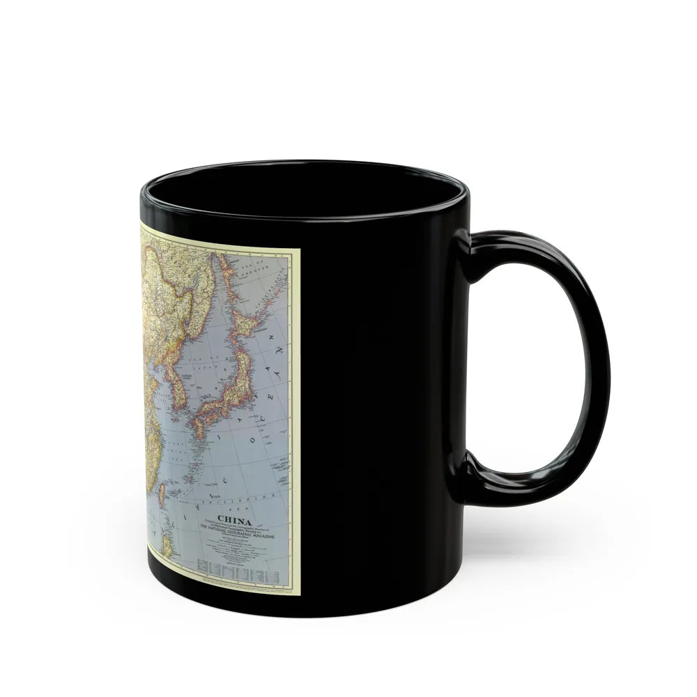 China (1945) (Map) Black Coffee Mug-Go Mug Yourself