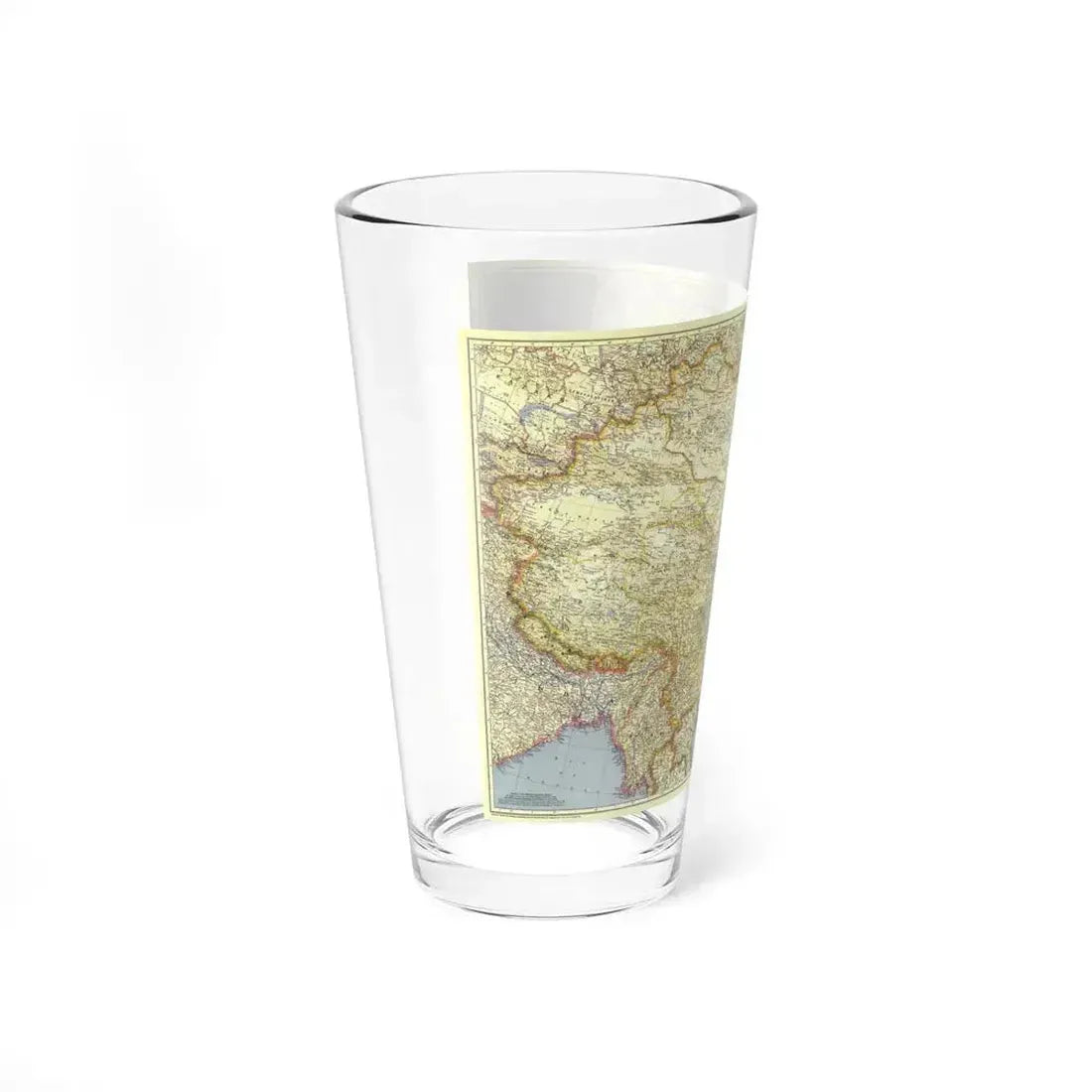 China (1945) (Map) Pint Glass 16oz - Go Mug Yourself
