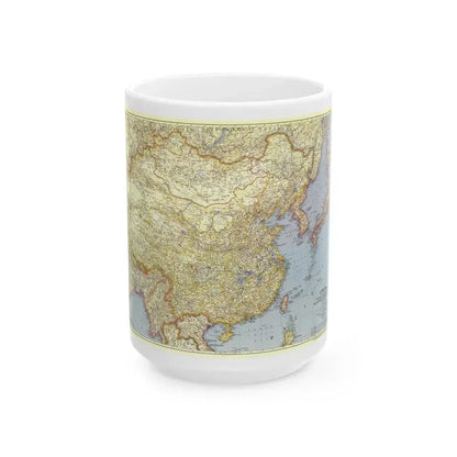 China (1945) (Map) White Coffee Mug 15oz - Go Mug Yourself