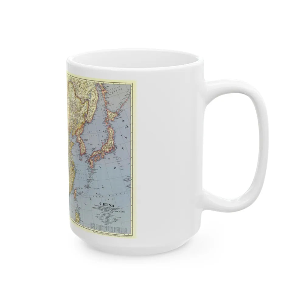 China (1945) (Map) White Coffee Mug-Go Mug Yourself