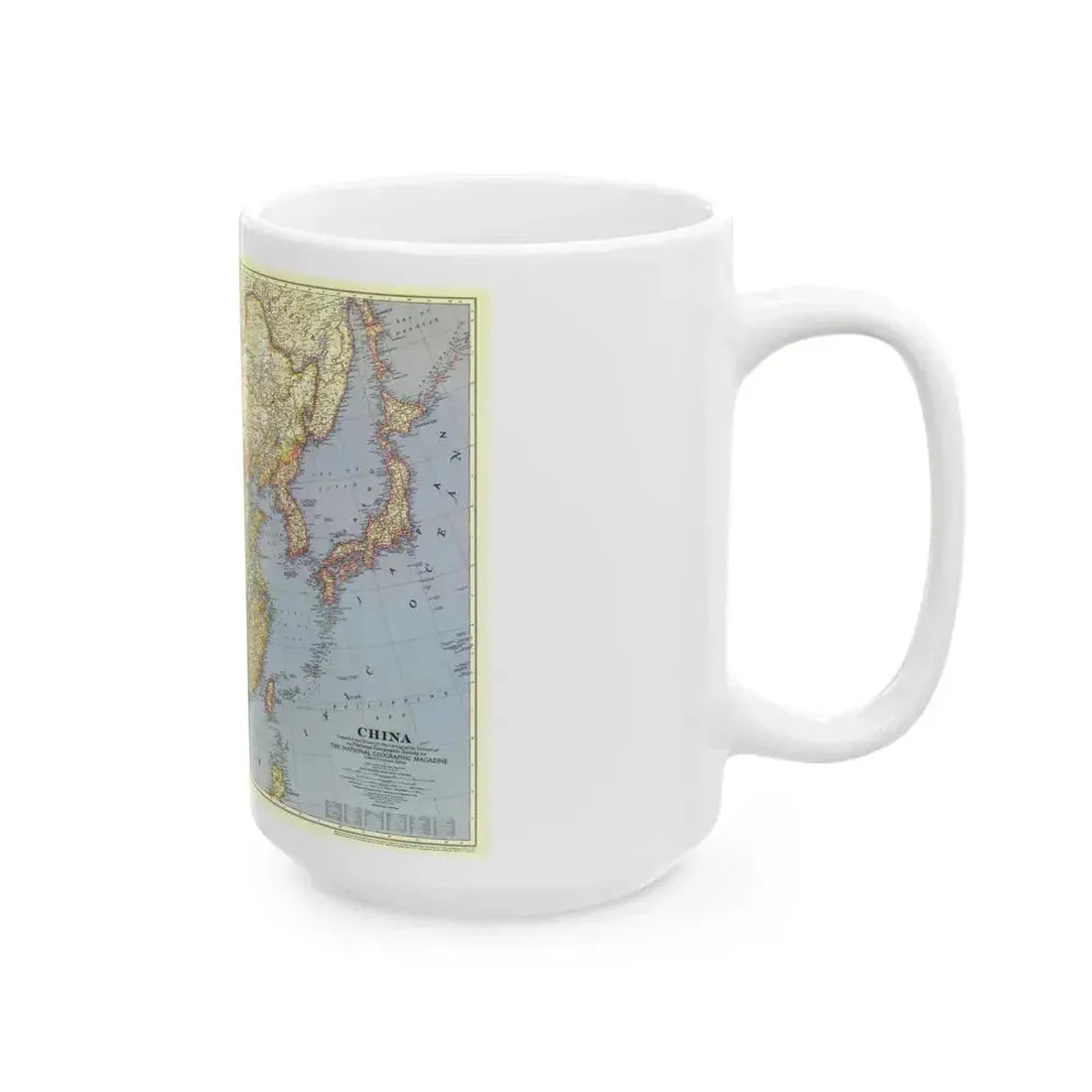 China (1945) (Map) White Coffee Mug - Go Mug Yourself