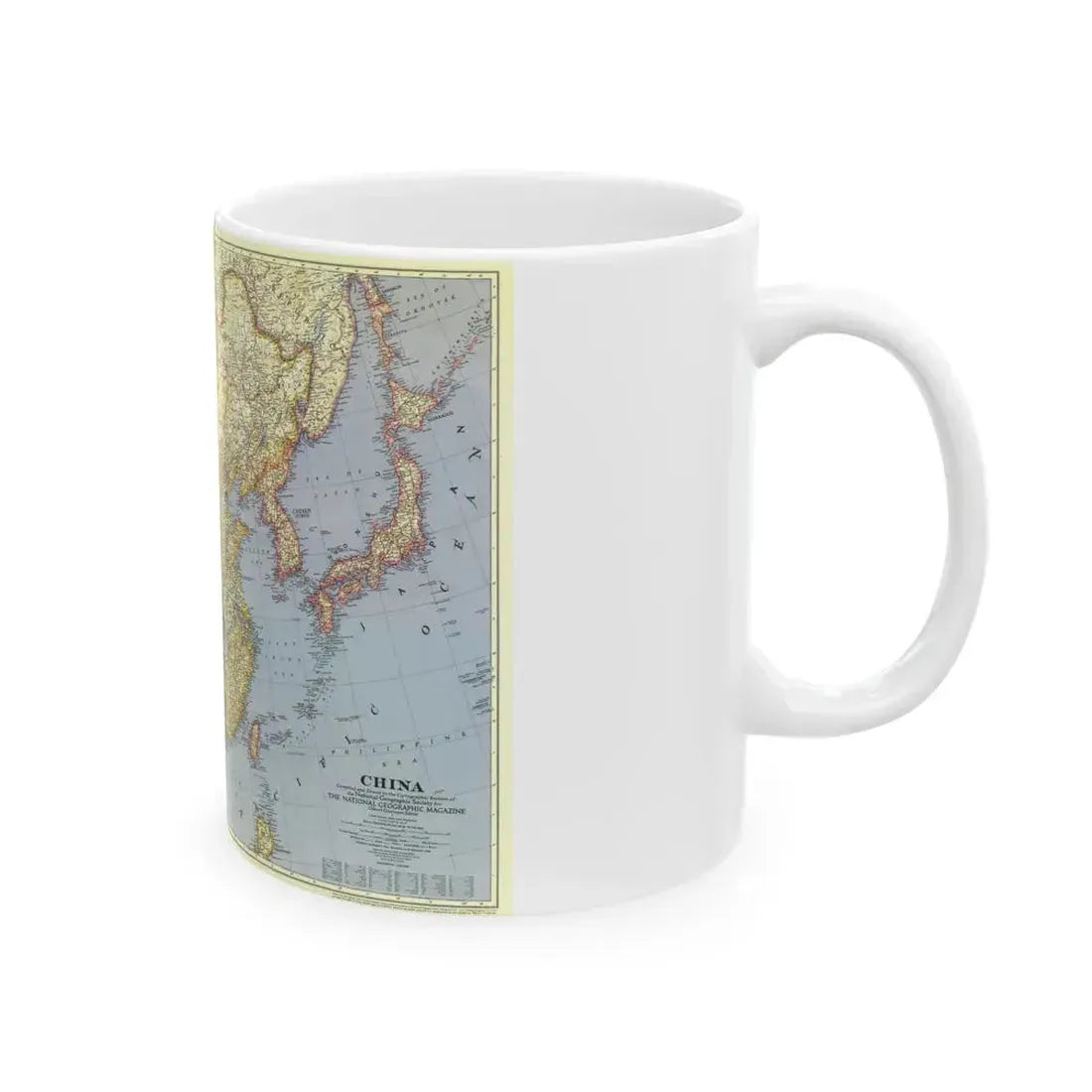 China (1945) (Map) White Coffee Mug - Go Mug Yourself