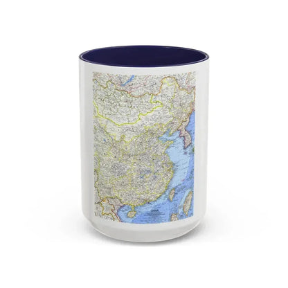 China (1964) (Map) Accent Coffee Mug 15oz Navy - Go Mug Yourself