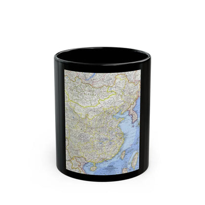 China (1964) (Map) Black Coffee Mug-11oz-Go Mug Yourself