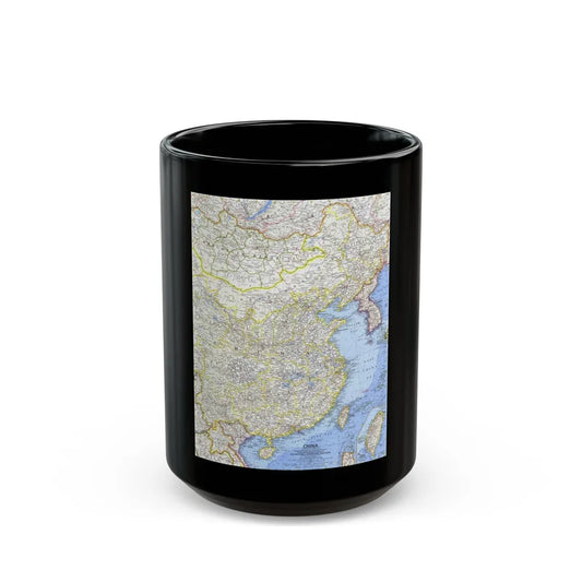 China (1964) (Map) Black Coffee Mug-15oz-Go Mug Yourself