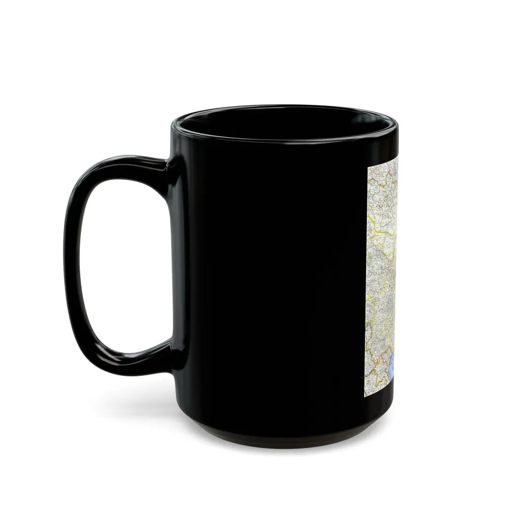 China (1964) (Map) Black Coffee Mug-Go Mug Yourself