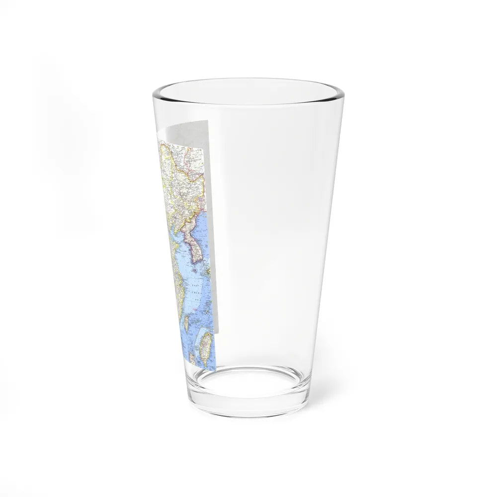 China (1964) (Map) Pint Glass 16oz-Go Mug Yourself