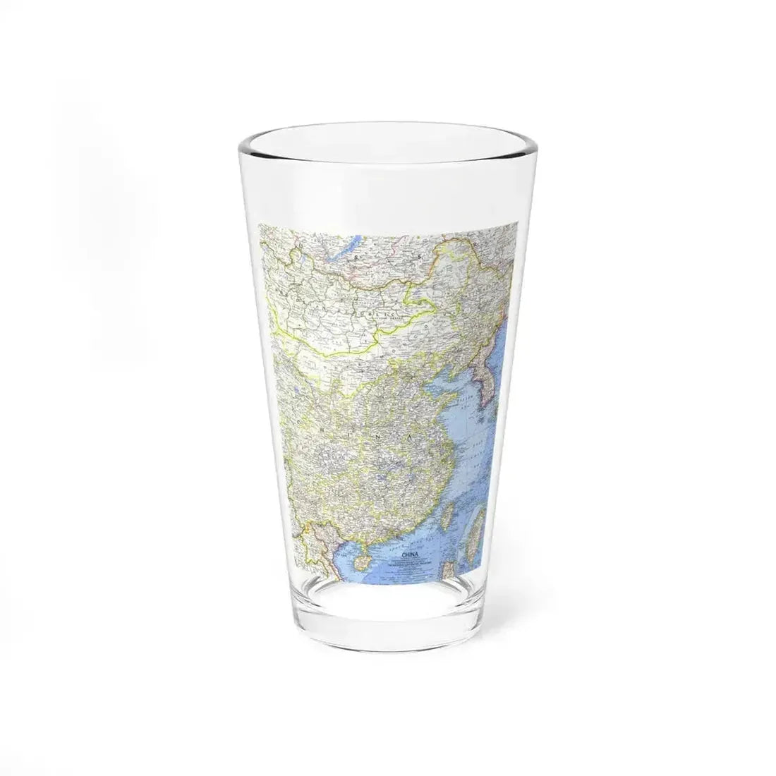 China (1964) (Map) Pint Glass 16oz - Go Mug Yourself