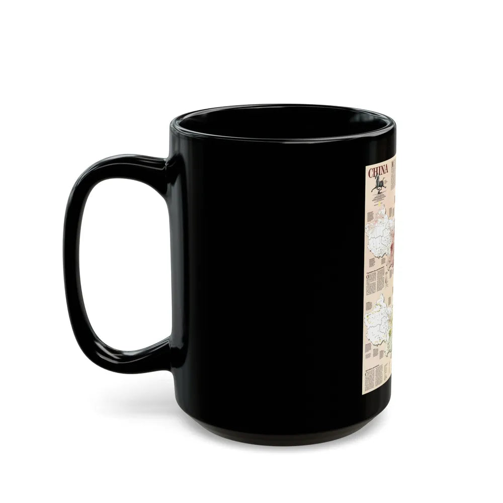 China 2 (1991) (Map) Black Coffee Mug-Go Mug Yourself