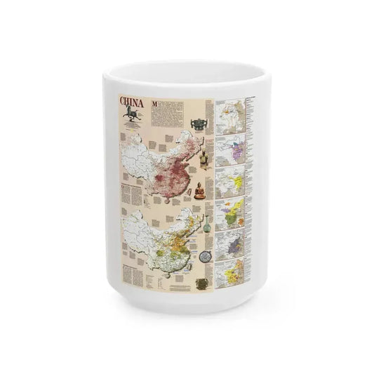 China 2 (1991) (Map) White Coffee Mug 15oz - Go Mug Yourself