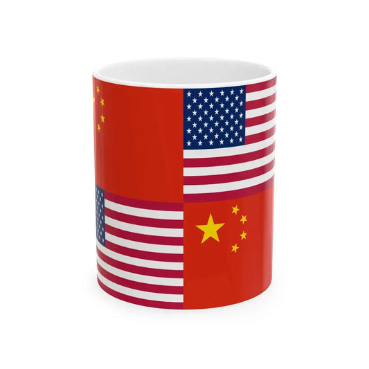 China America Flag (United States) White Coffee Mug 11oz - Go Mug Yourself
