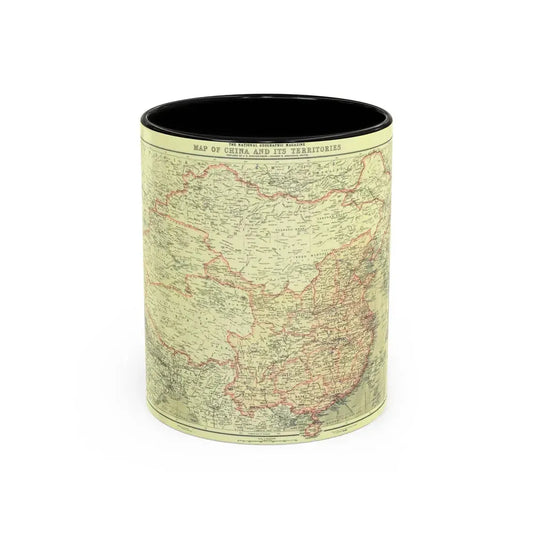 China and its Territories (1912) (Map) Accent Coffee Mug 11oz Black - Go Mug Yourself