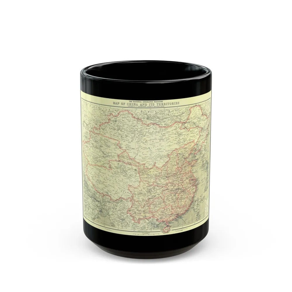 China and its Territories (1912) (Map) Black Coffee Mug-15oz-Go Mug Yourself