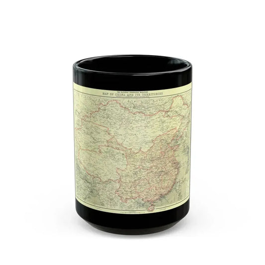 China and its Territories (1912) (Map) Black Coffee Mug 15oz - Go Mug Yourself