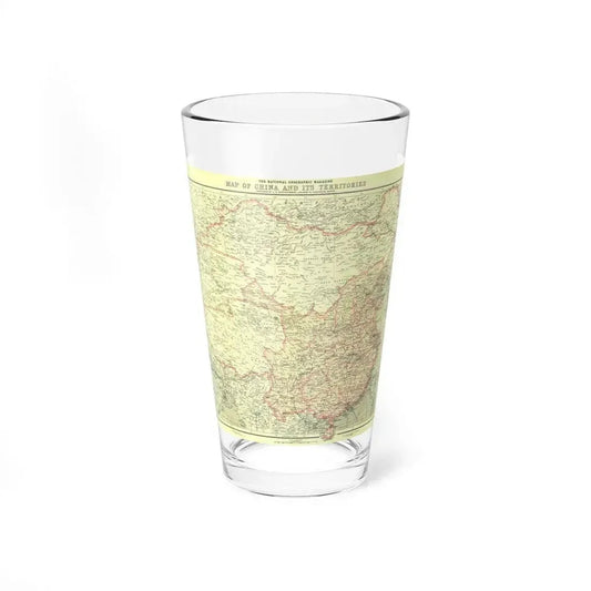 China and its Territories (1912) (Map) Pint Glass 16oz 16oz - Go Mug Yourself