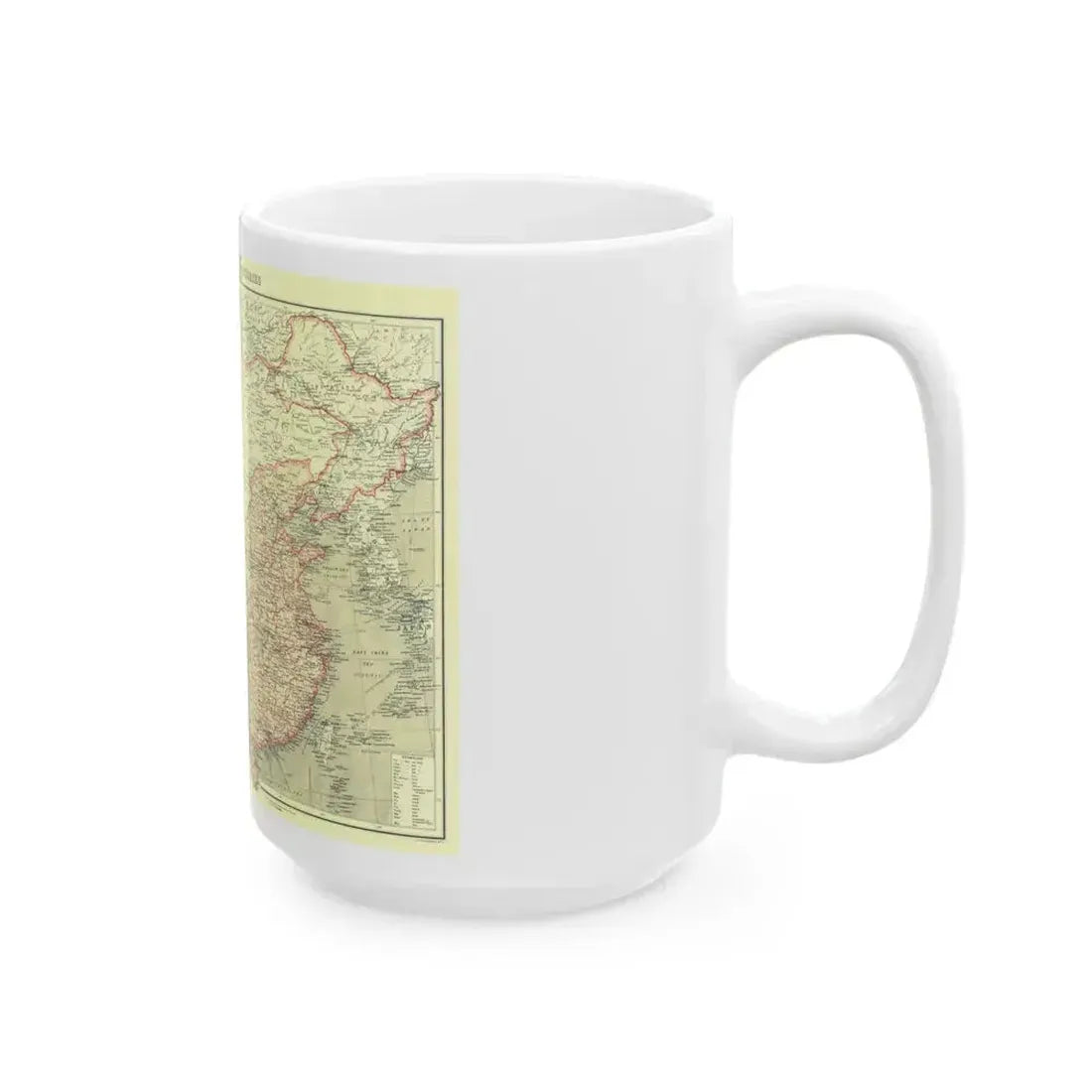 China and its Territories (1912) (Map) White Coffee Mug - Go Mug Yourself