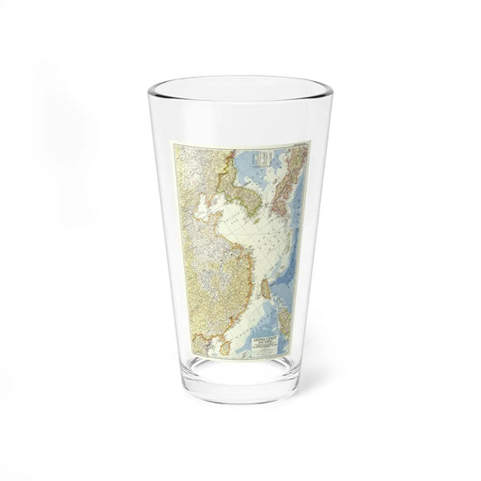 China Coast and Korea (1953) (Map) Pint Glass 16oz-16oz-Go Mug Yourself