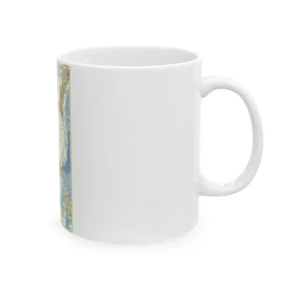China Coast and Korea (1953) (Map) White Coffee Mug - Go Mug Yourself