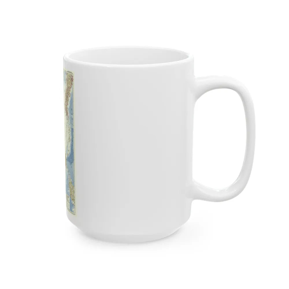 China Coast and Korea (1953) (Map) White Coffee Mug-Go Mug Yourself