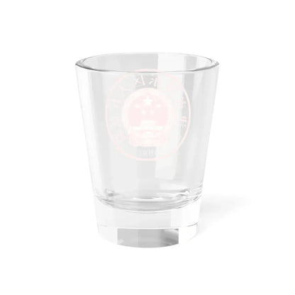 天津市河东区人民法院印章样 (China) (Coat of Arms) Shot Glass 1.5oz - Go Mug Yourself