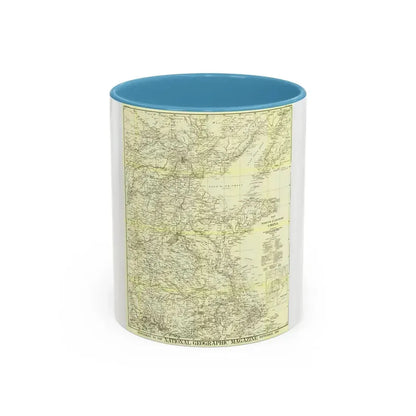 China, North Eastern (1900) (Map) Accent Coffee Mug 11oz Light Blue - Go Mug Yourself